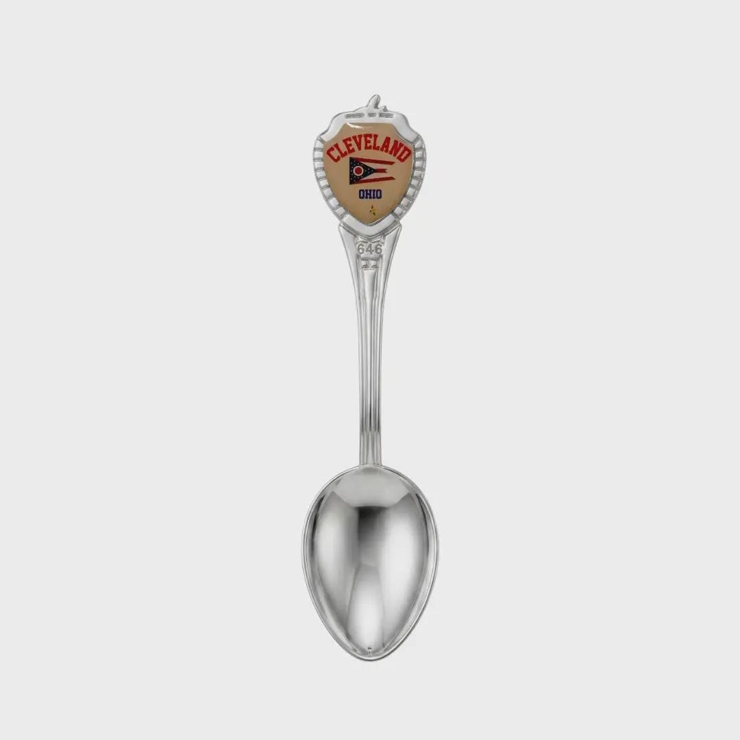 Cleveland Ohio Mini Spoon Collectible Souvenir 3.4"