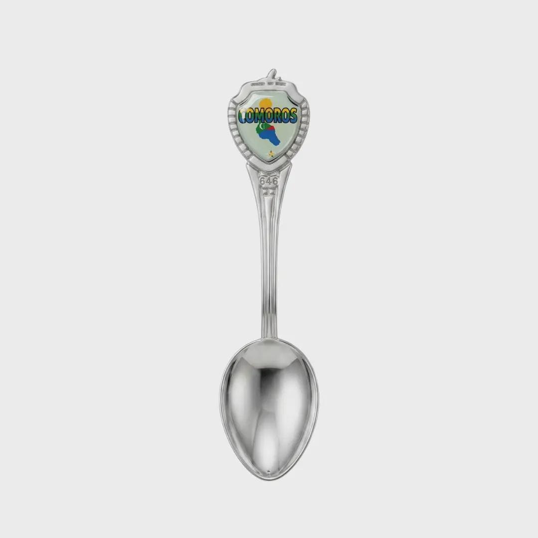 Comoros Mini Spoon Collectible Souvenir 3.4"