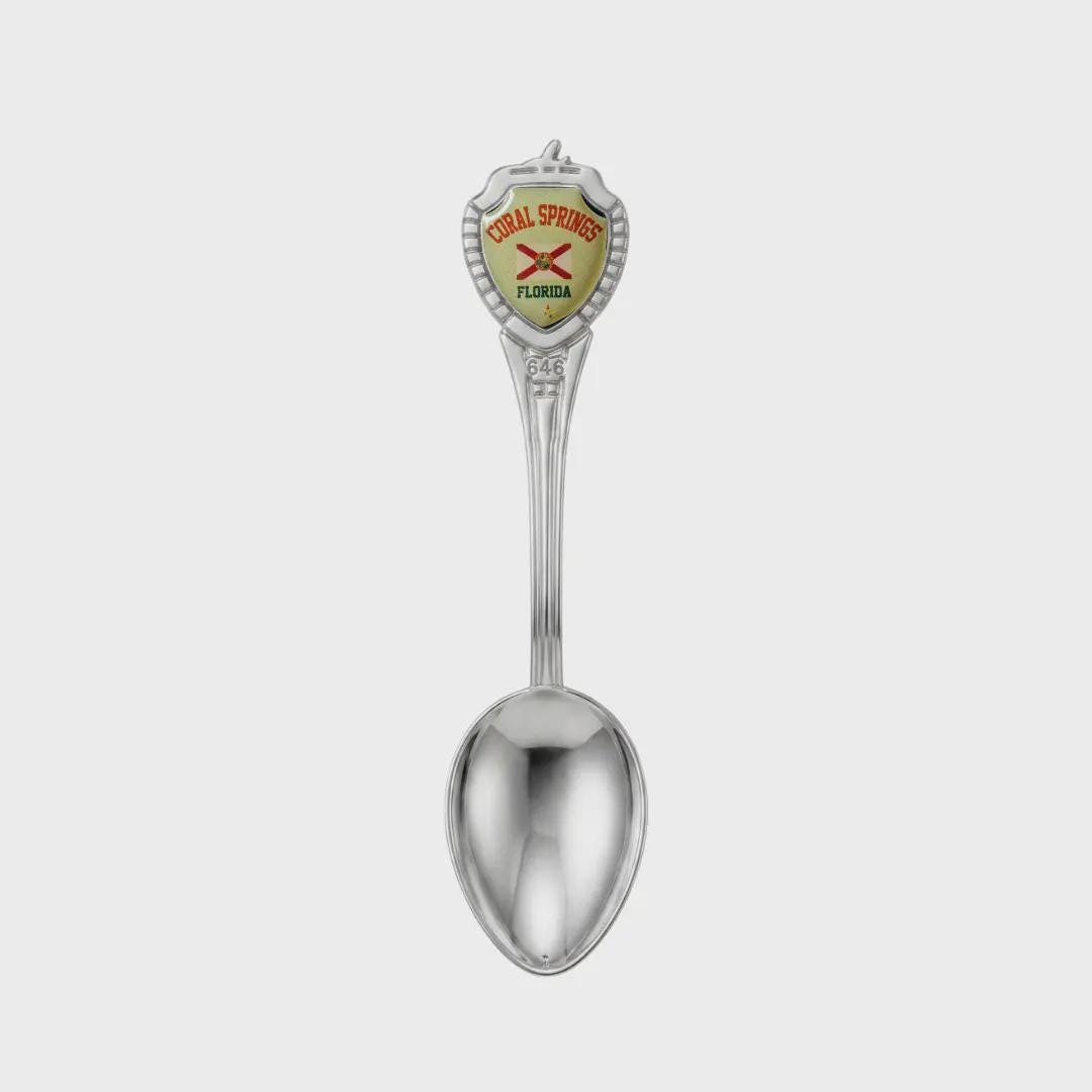 Coral Springs Florida Mini Spoon Collectible Souvenir 3.4"