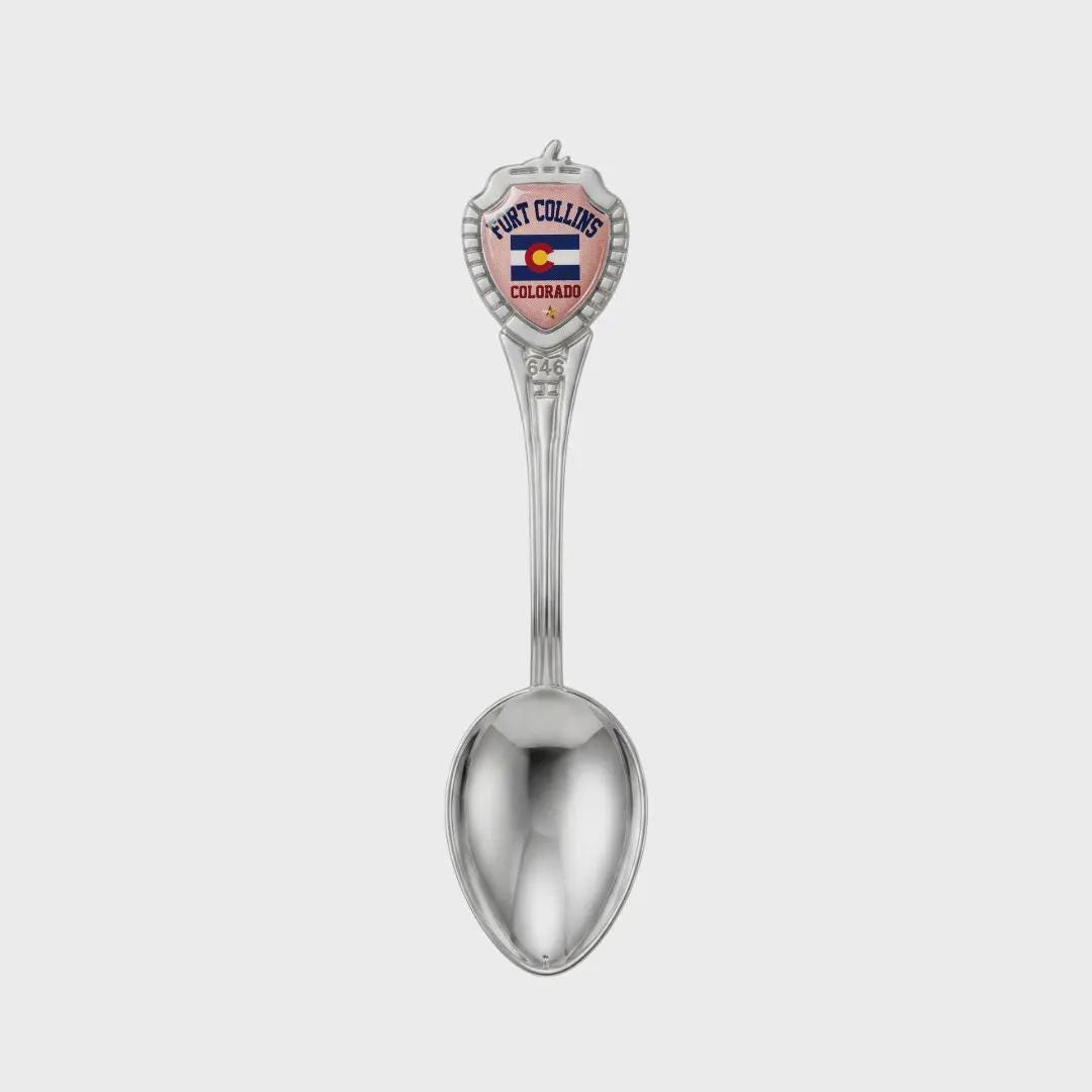 Fort Collins Colorado Mini Spoon Collectible Souvenir 3.4"