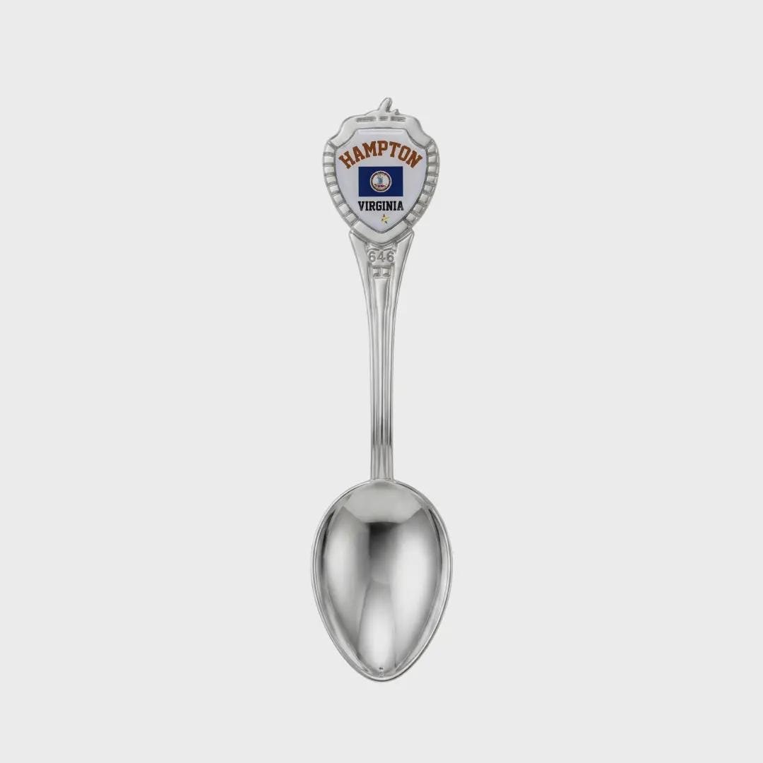 Hampton Virginia Oregon Mini Spoon Collectible Souvenir 3.4"