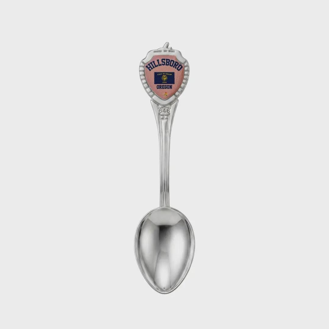 Hillsboro Oregon Mini Spoon Collectible Souvenir 3.4"