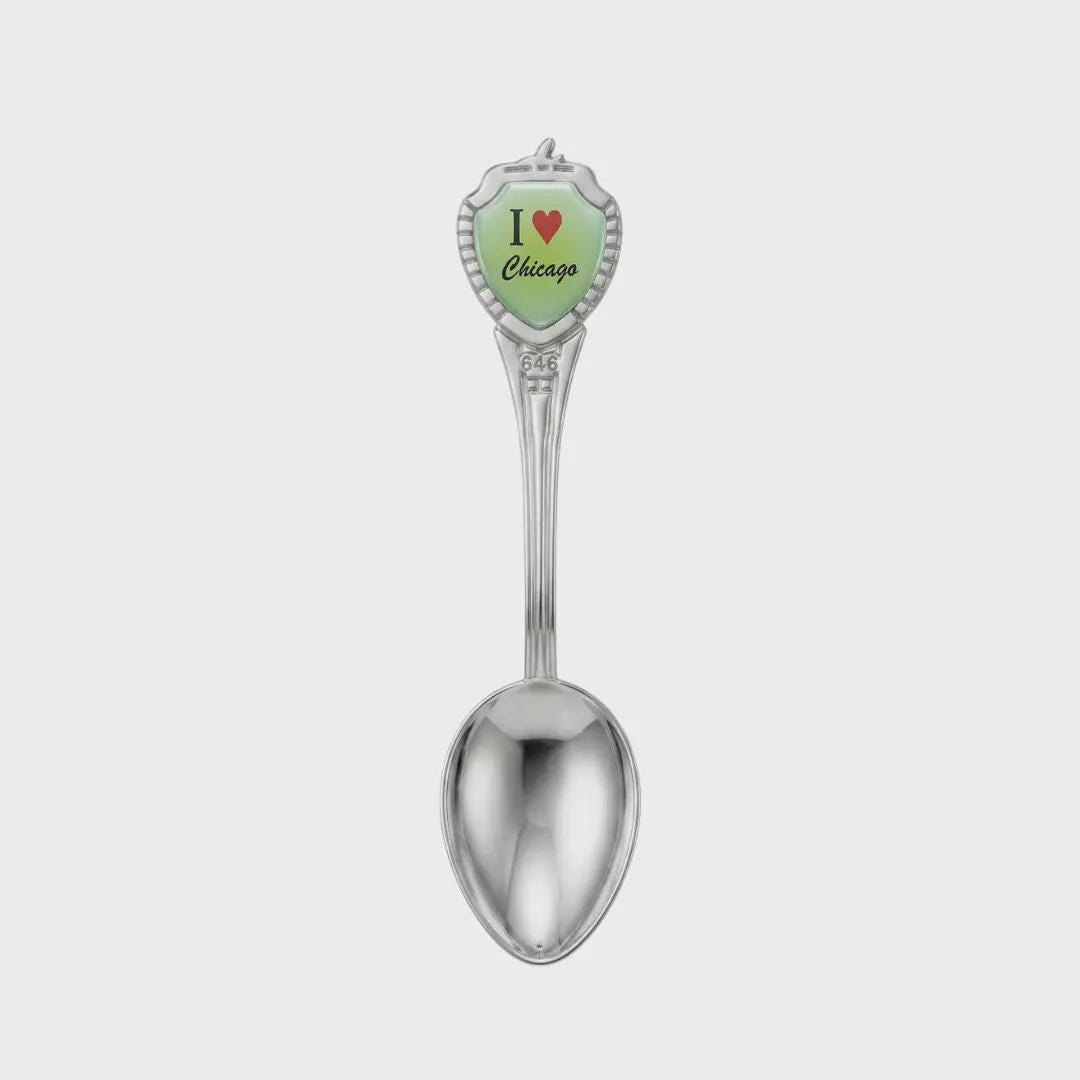 I love Chicago Mini Spoon Collectible Souvenir 3.4"