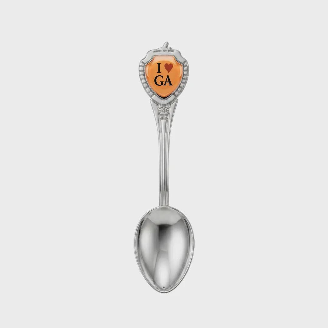 I love GA Mini Spoon Collectible Souvenir 3.4"