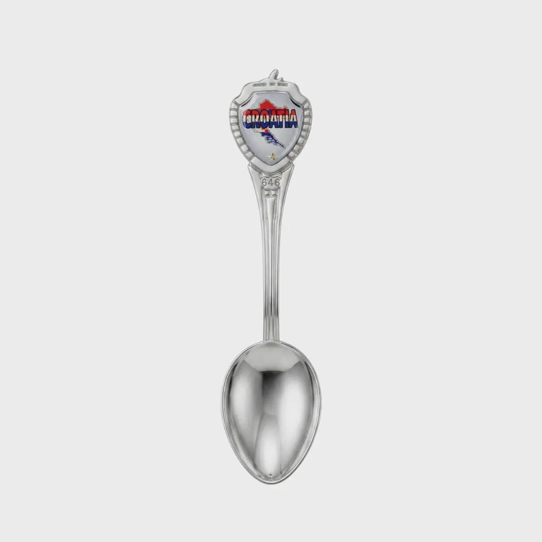 Croatia Mini Spoon Collectible Souvenir 3.4"