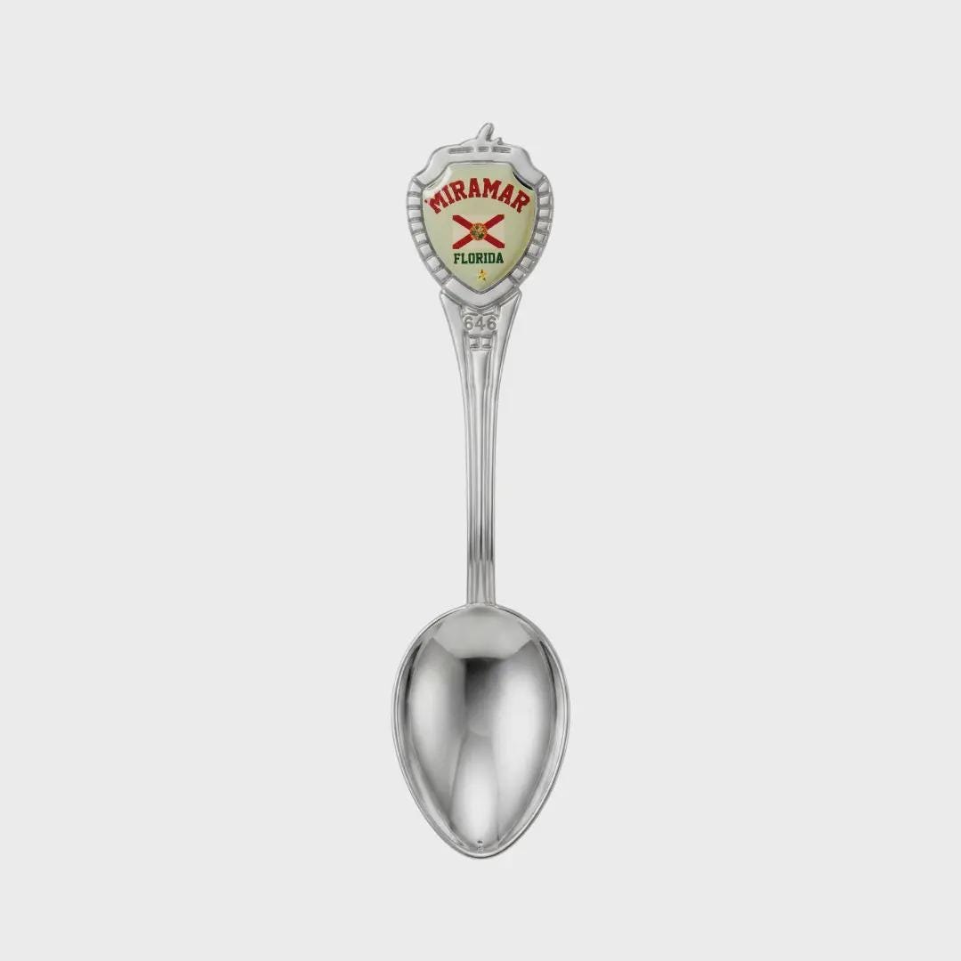 Miramar Florida Mini Spoon Collectible Souvenir 3.4"