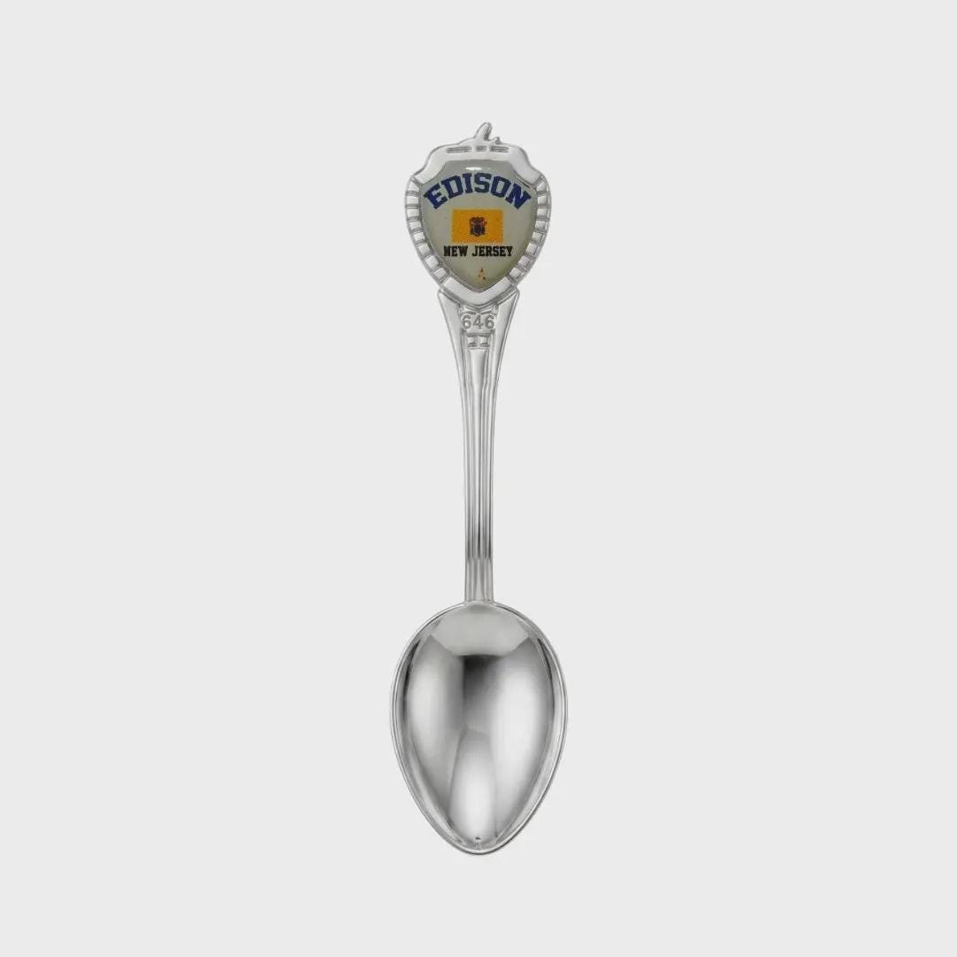 Edison New Jersey Mini Spoon Collectible Souvenir 3.4"