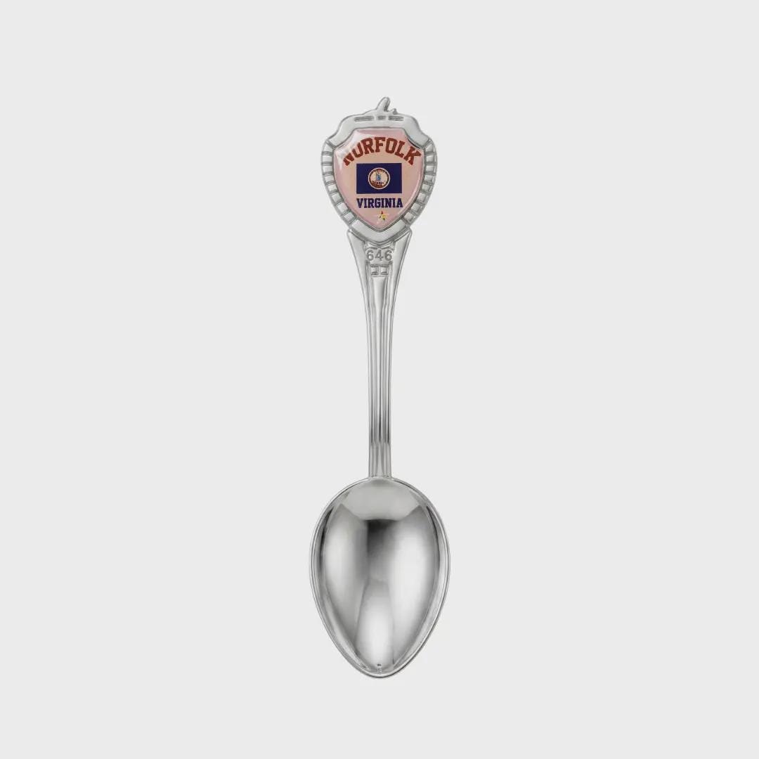 Norfolk Virginia Mini Spoon Collectible Souvenir 3.4"