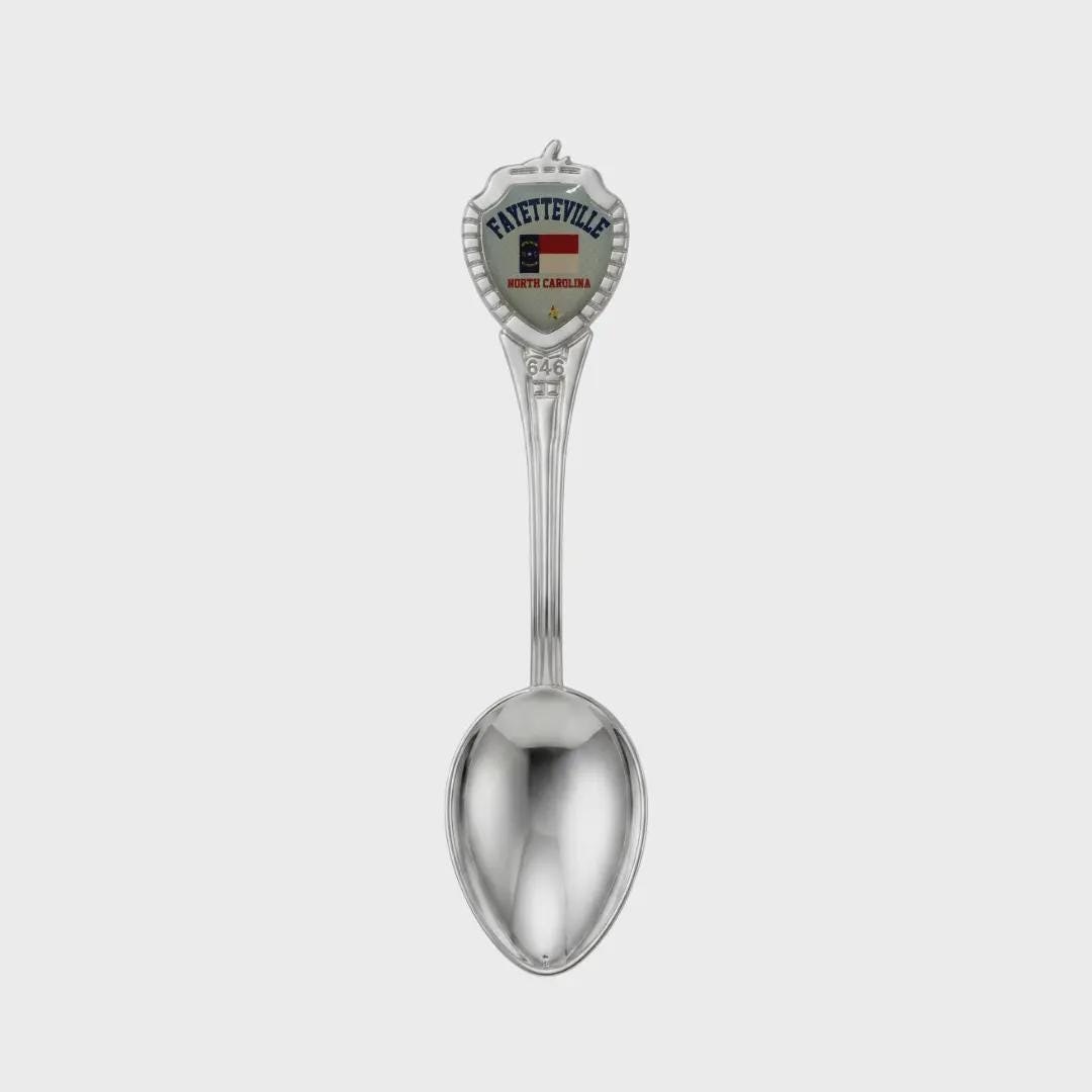 Fayetteville North Carolina Mini Spoon Collectible Souvenir 3.4"