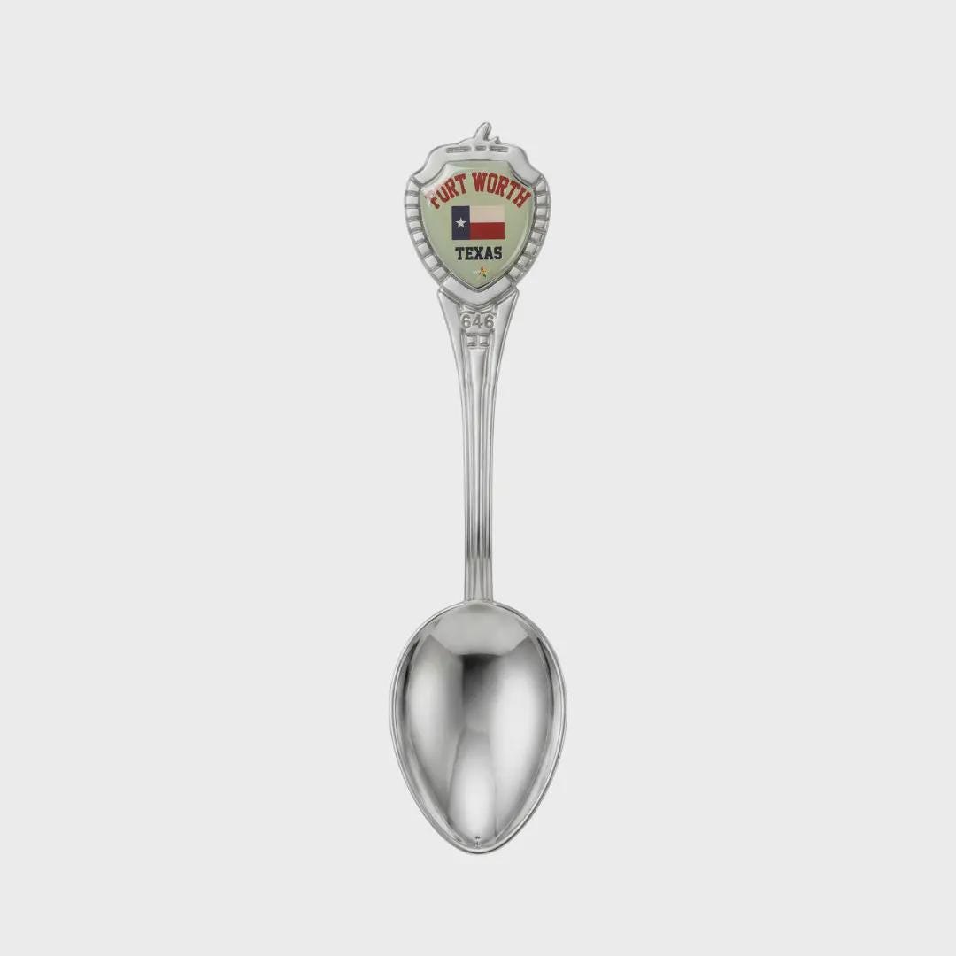 Fort Worth Texas Mini Spoon Collectible Souvenir 3.4"
