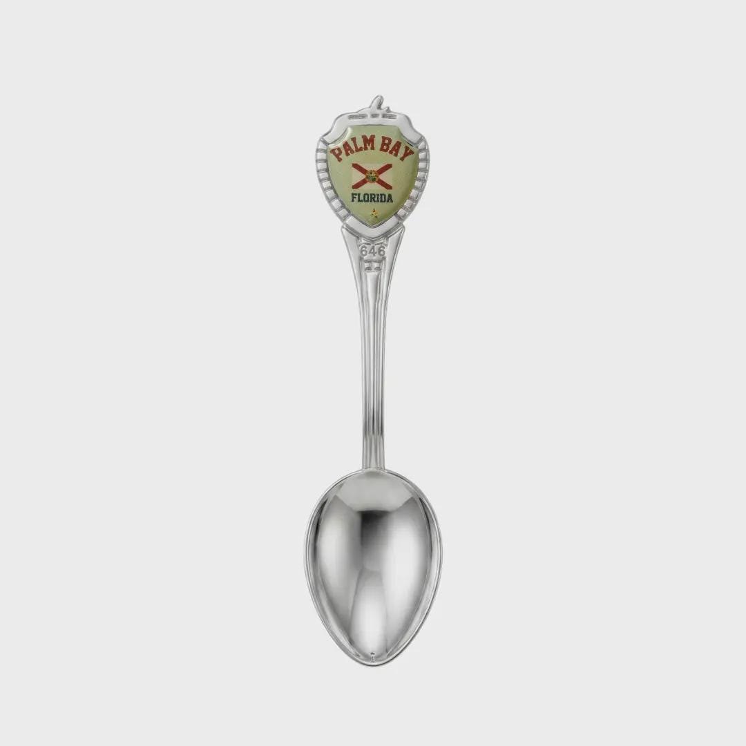 Palm Bay Florida Mini Spoon Collectible Souvenir 3.4"