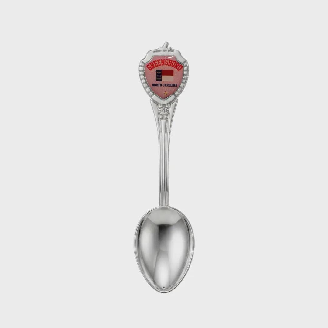 Greensboro North Carolina Mini Spoon Collectible Souvenir 3.4"