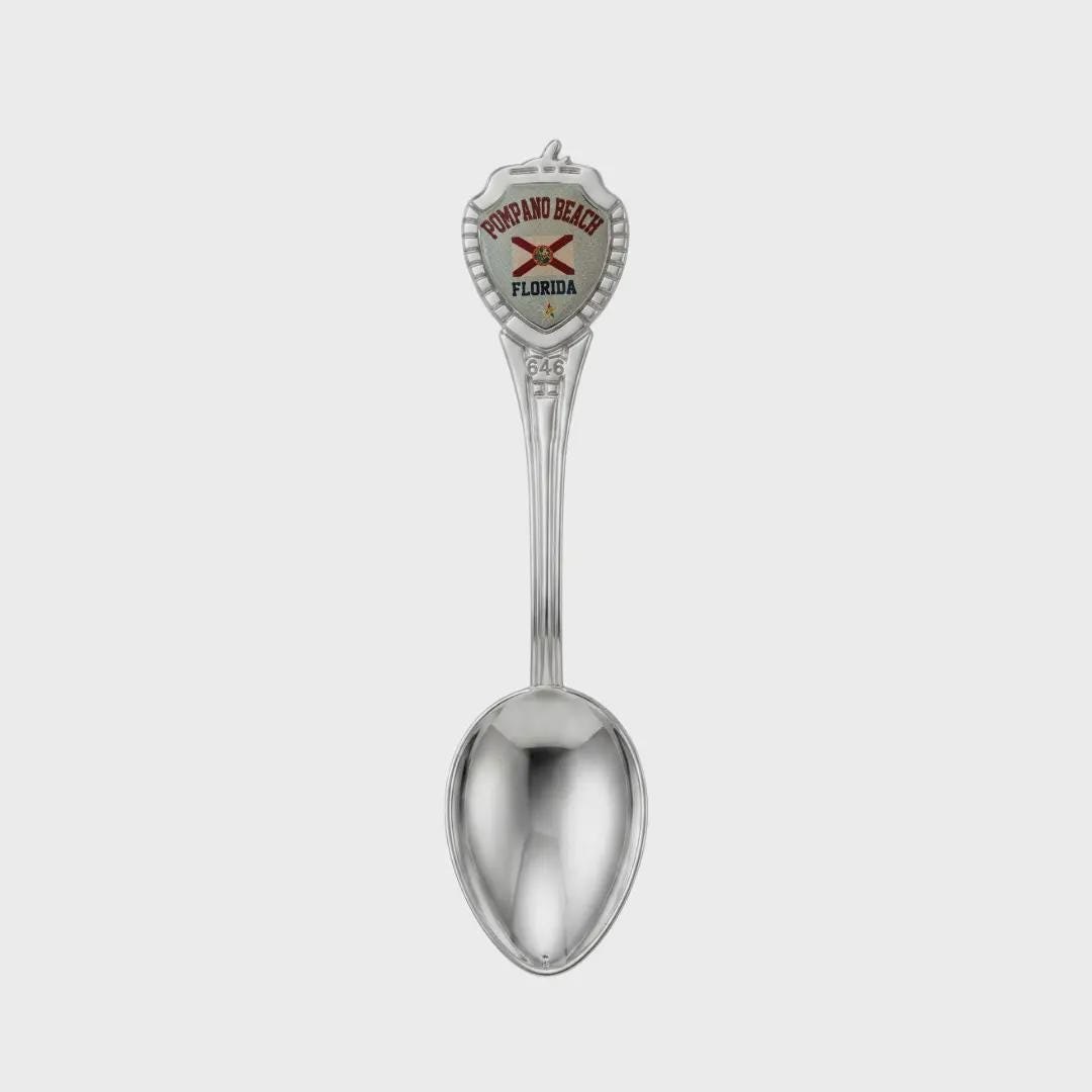 Pompano Beach Florida Mini Spoon Collectible Souvenir 3.4"