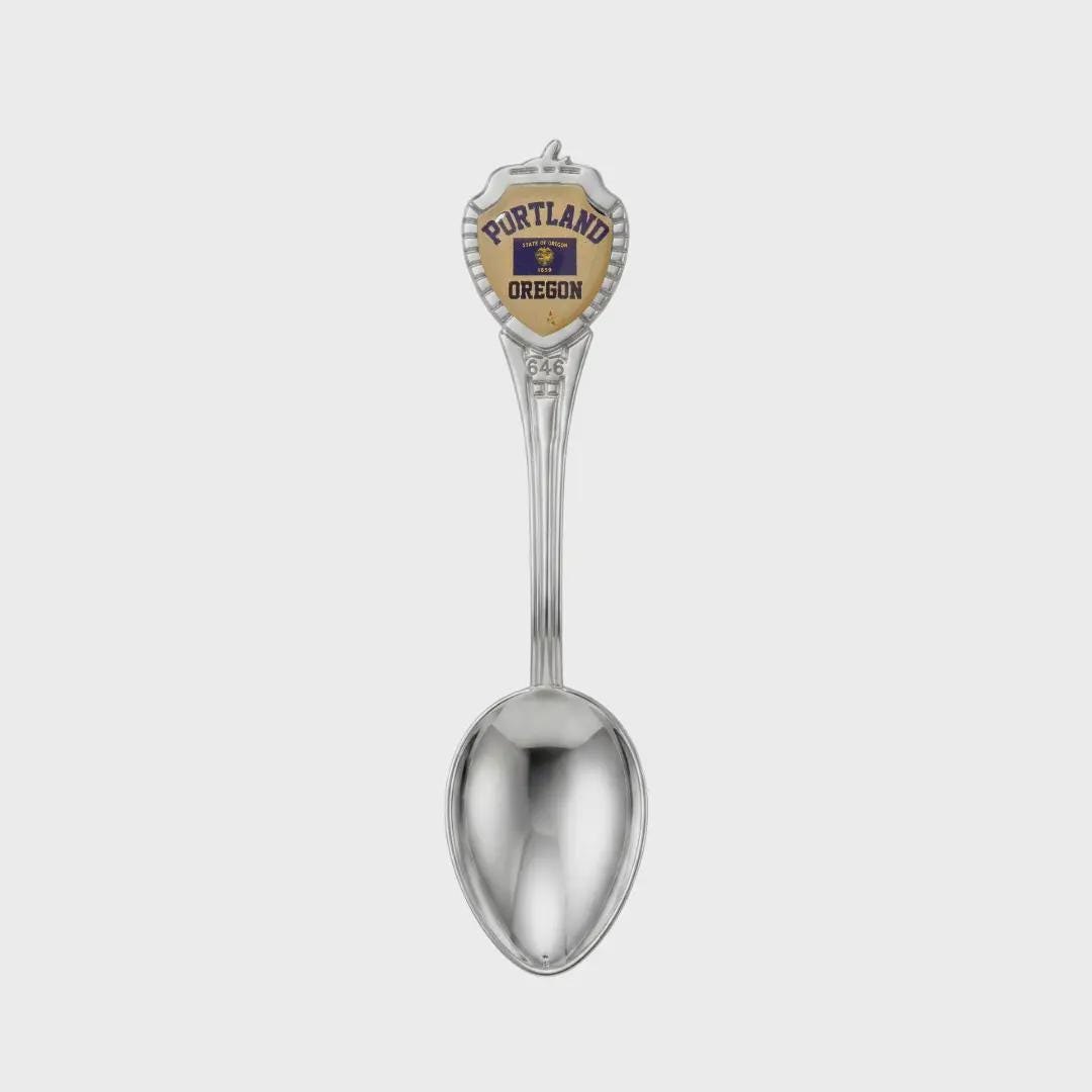 Portland Oregon Mini Spoon Collectible Souvenir 3.4"