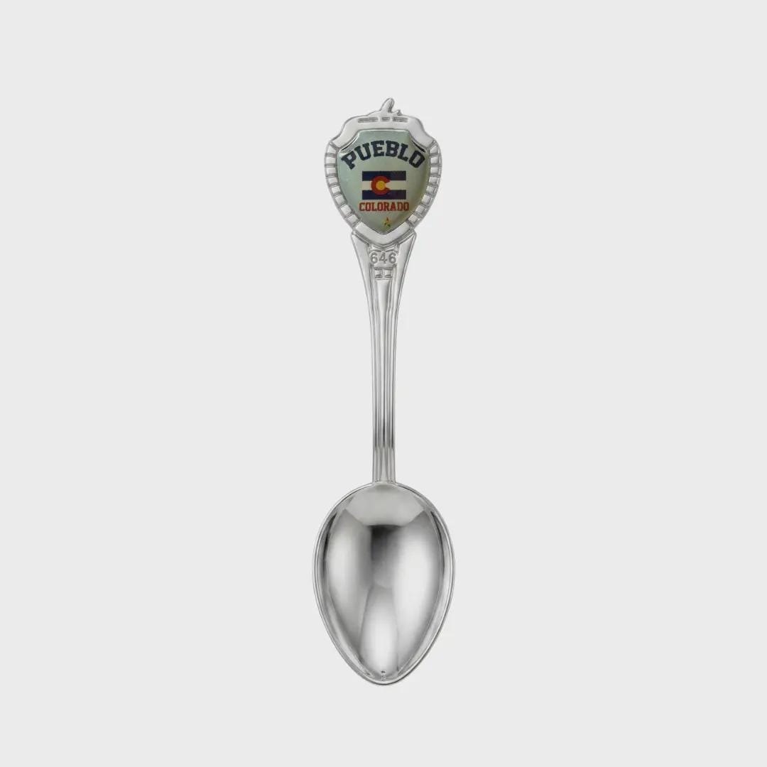 Pueblo Colorado Mini Spoon Collectible Souvenir 3.4"