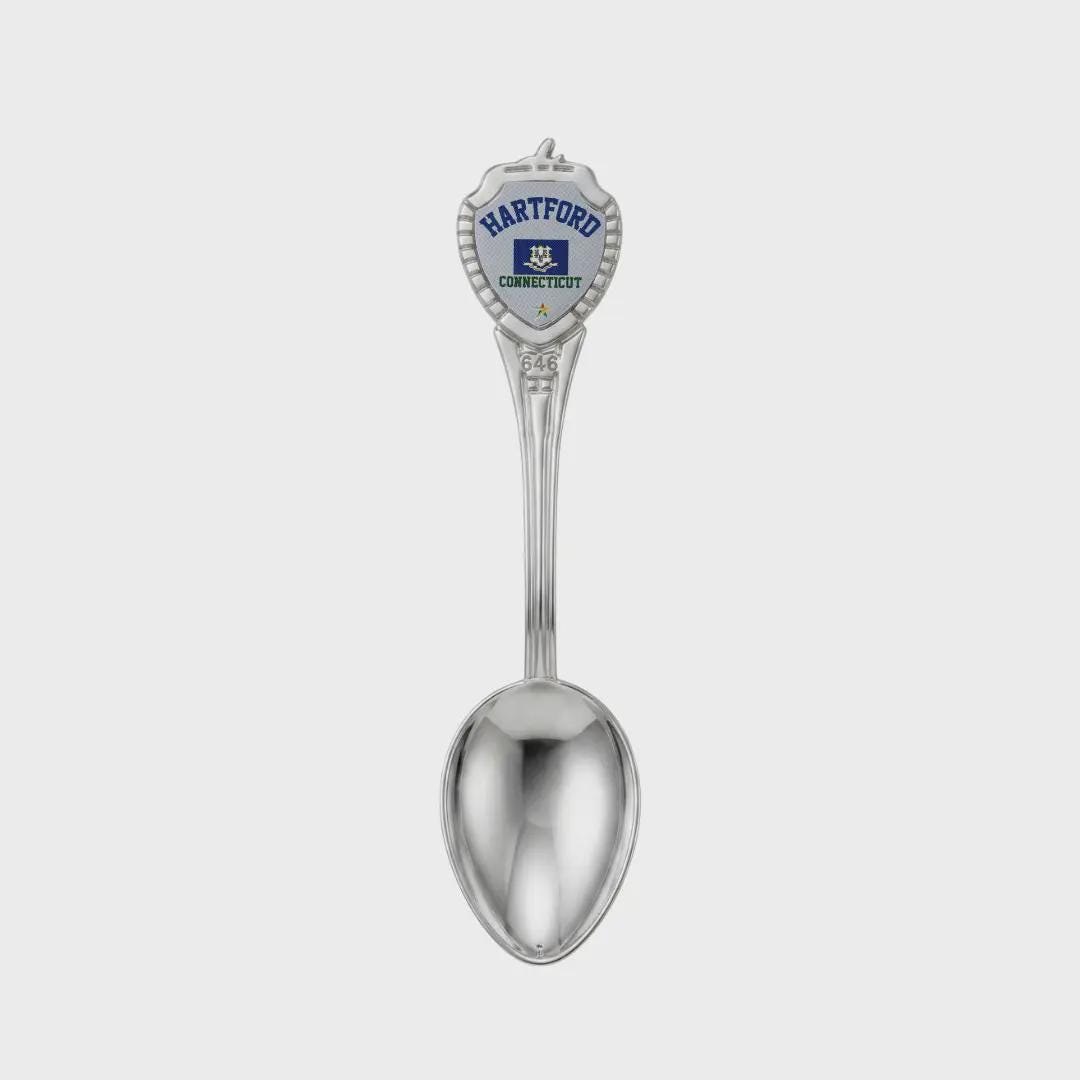 Hartford Connecticut Mini Spoon Collectible Souvenir 3.4"