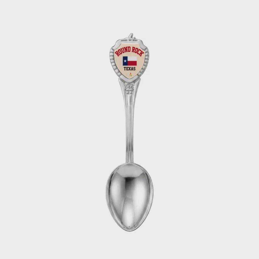 Round Rock Texas Mini Spoon Collectible Souvenir 3.4"