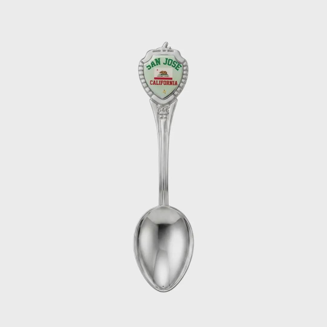 San Jose California Mini Spoon Collectible Souvenir 3.4"