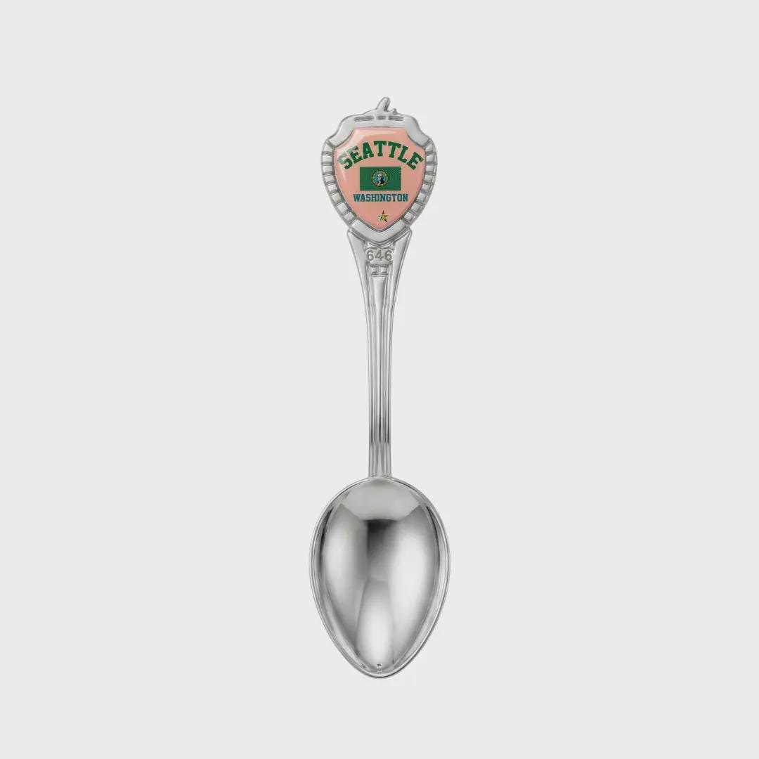 Seattle Washington Mini Spoon Collectible Souvenir 3.4"