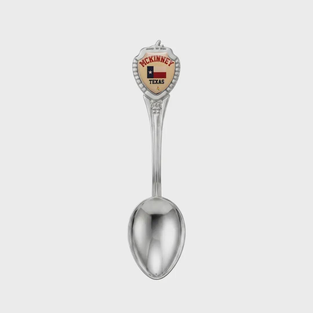 McKinney Texas Mini Spoon Collectible Souvenir 3.4"