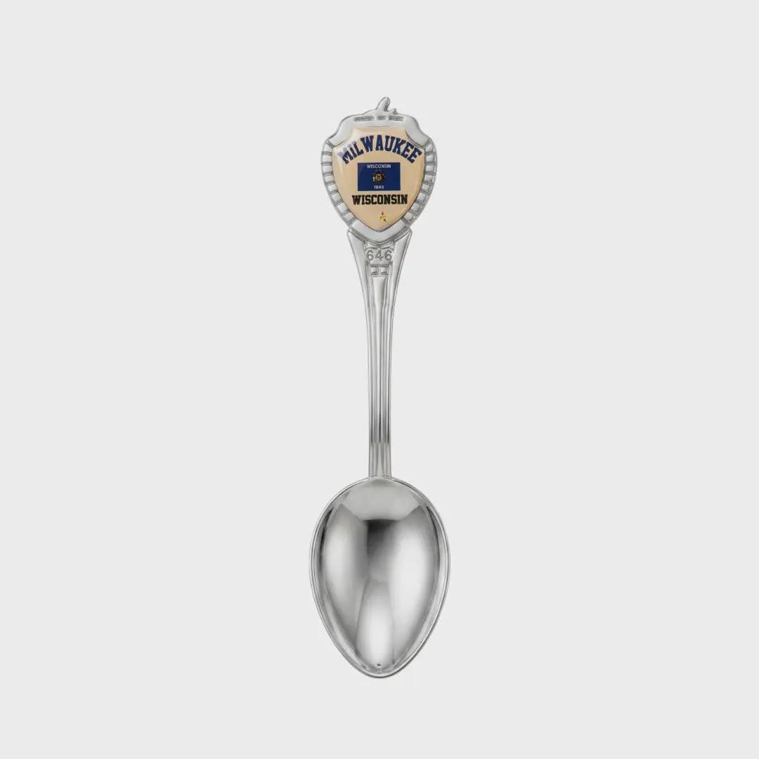Milwaukee Wisconsin Mini Spoon Collectible Souvenir 3.4"