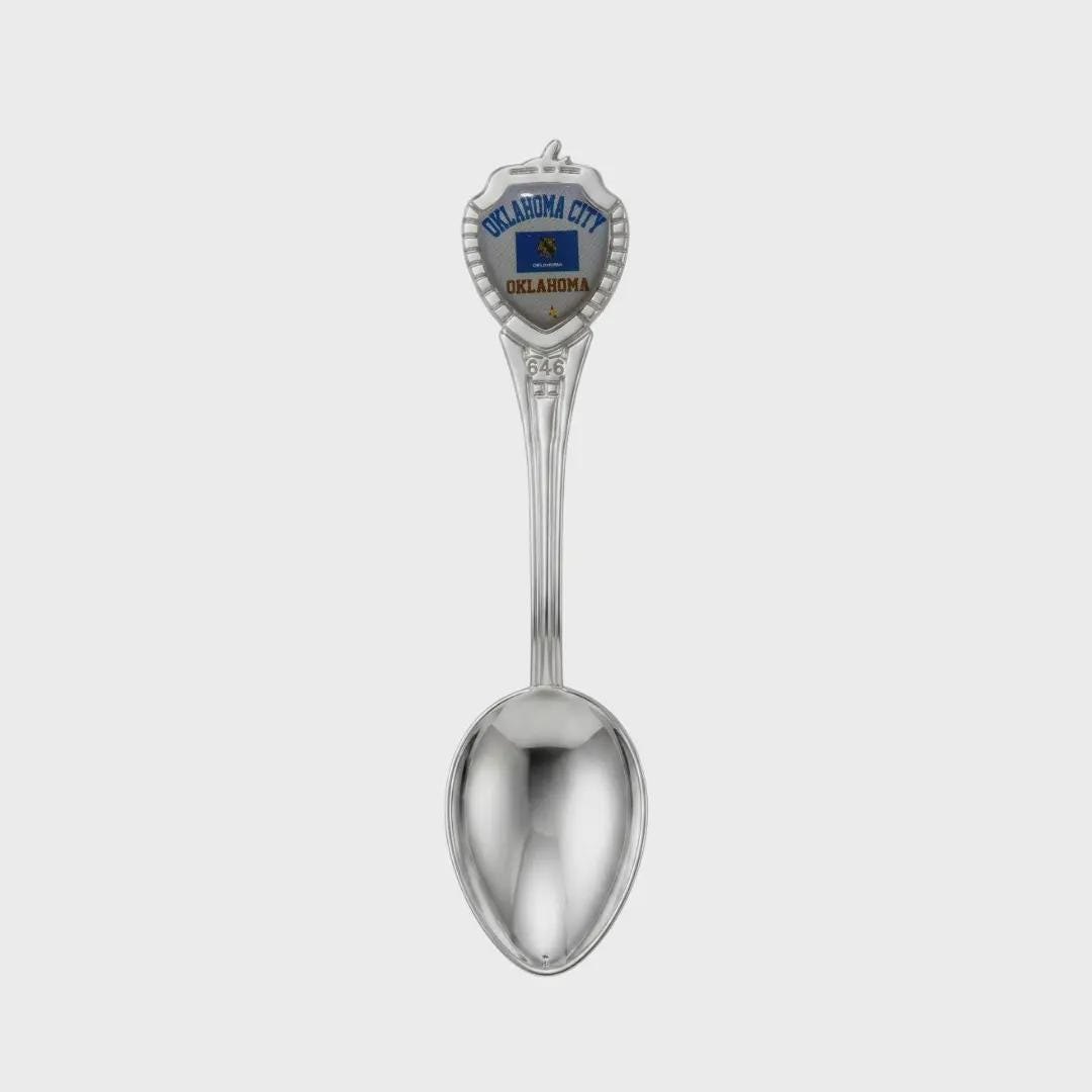 Oklahoma City Oklahoma Mini Spoon Collectible Souvenir 3.4"