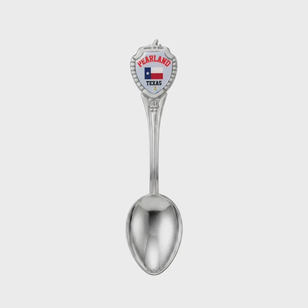 Pearland Texas Mini Spoon Collectible Souvenir 3.4"