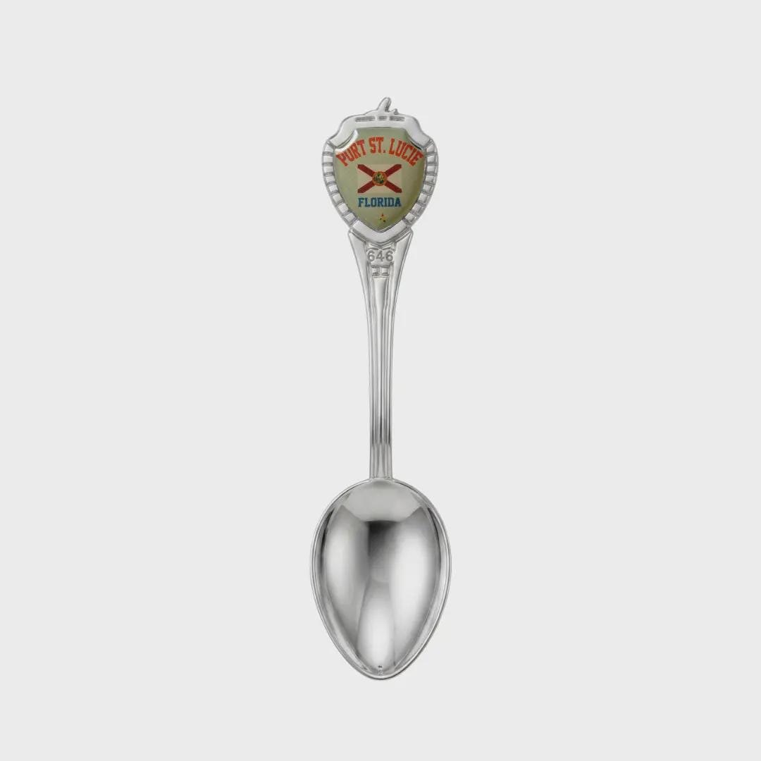 Port St Lucie Florida Mini Spoon Collectible Souvenir 3.4"