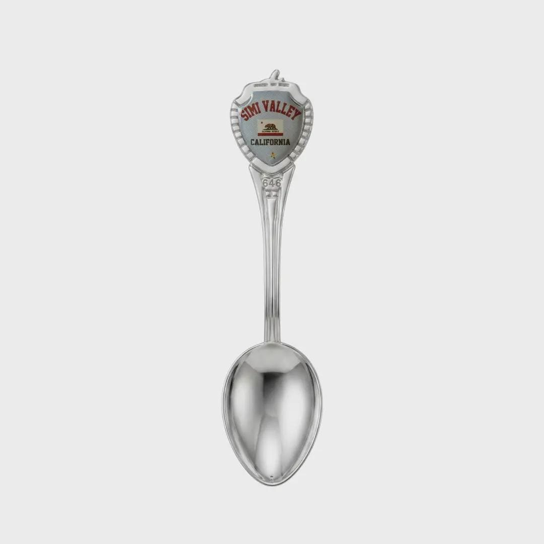 Simi Valley California Mini Spoon Collectible Souvenir 3.4"