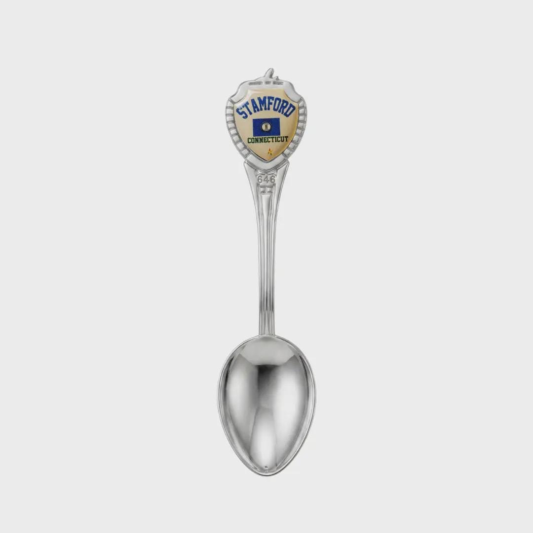 Stamford Connecticut Mini Spoon Collectible Souvenir 3.4"