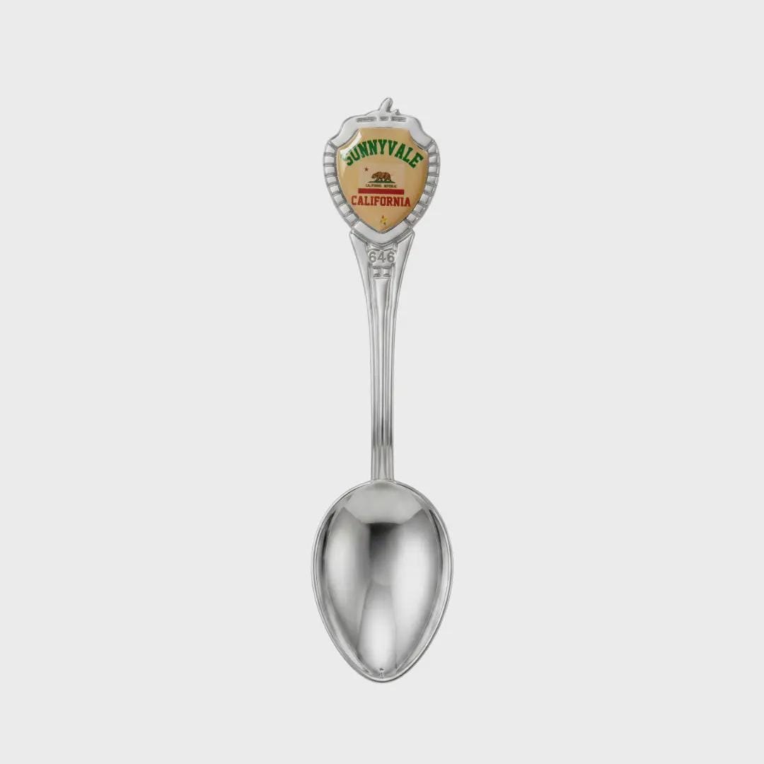 Sunnyvale California Mini Spoon Collectible Souvenir 3.4"