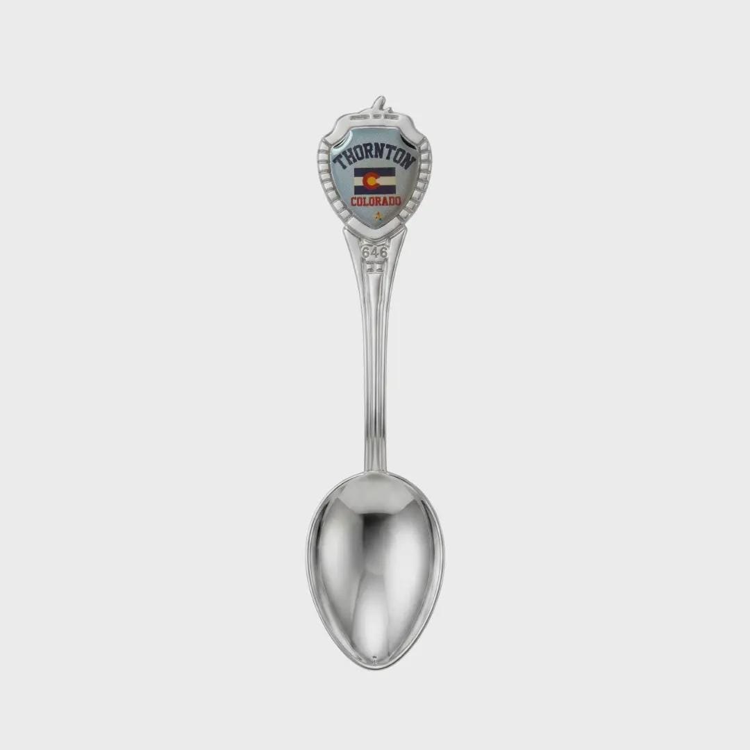 Thornton Colorado Mini Spoon Collectible Souvenir 3.4"