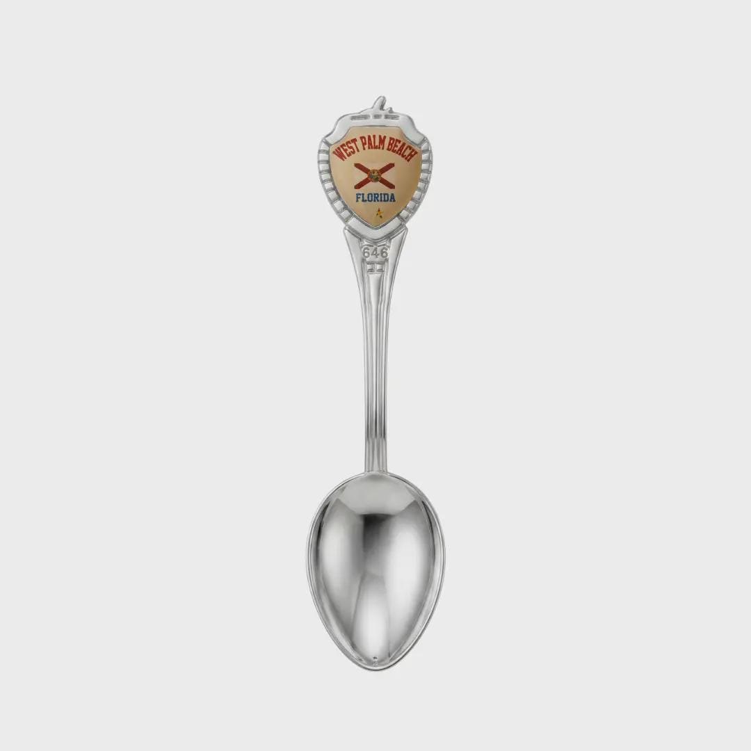 West Palm Beach Florida Mini Spoon Collectible Souvenir 3.4"