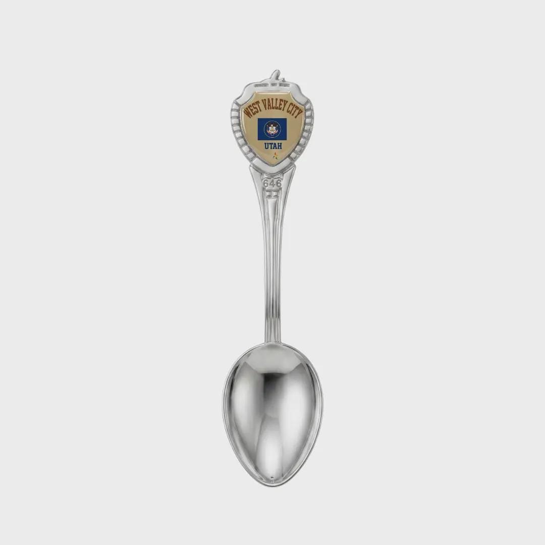 West Valley City Utah Mini Spoon Collectible Souvenir 3.4"