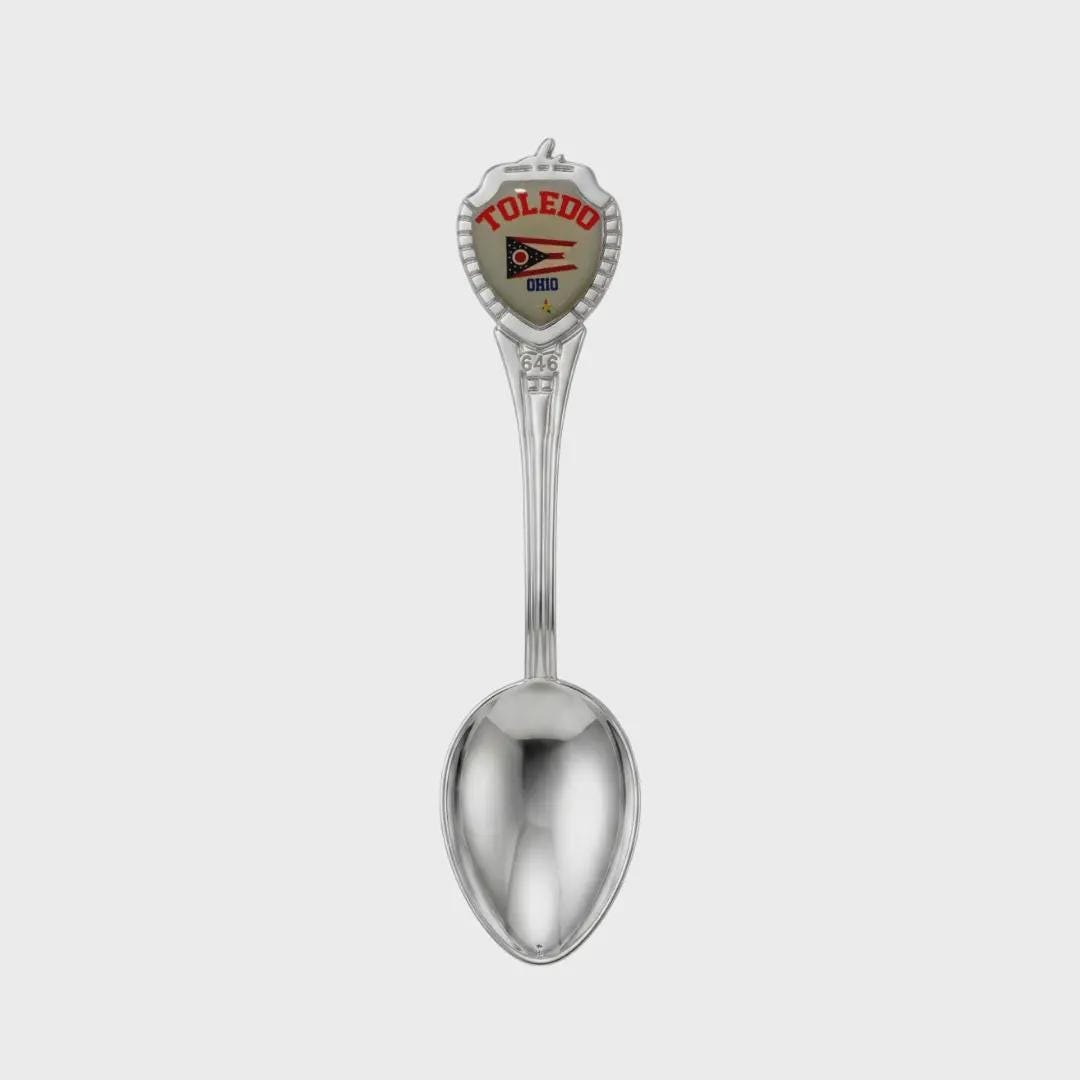 Toledo Ohio Mini Spoon Collectible Souvenir 3.4"