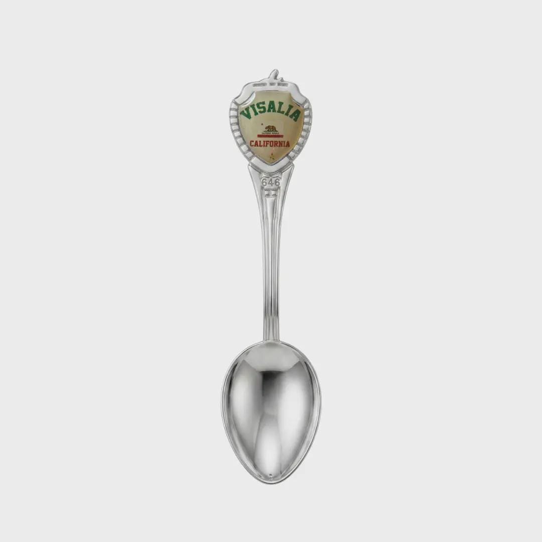 Visalia California Mini Spoon Collectible Souvenir 3.4"