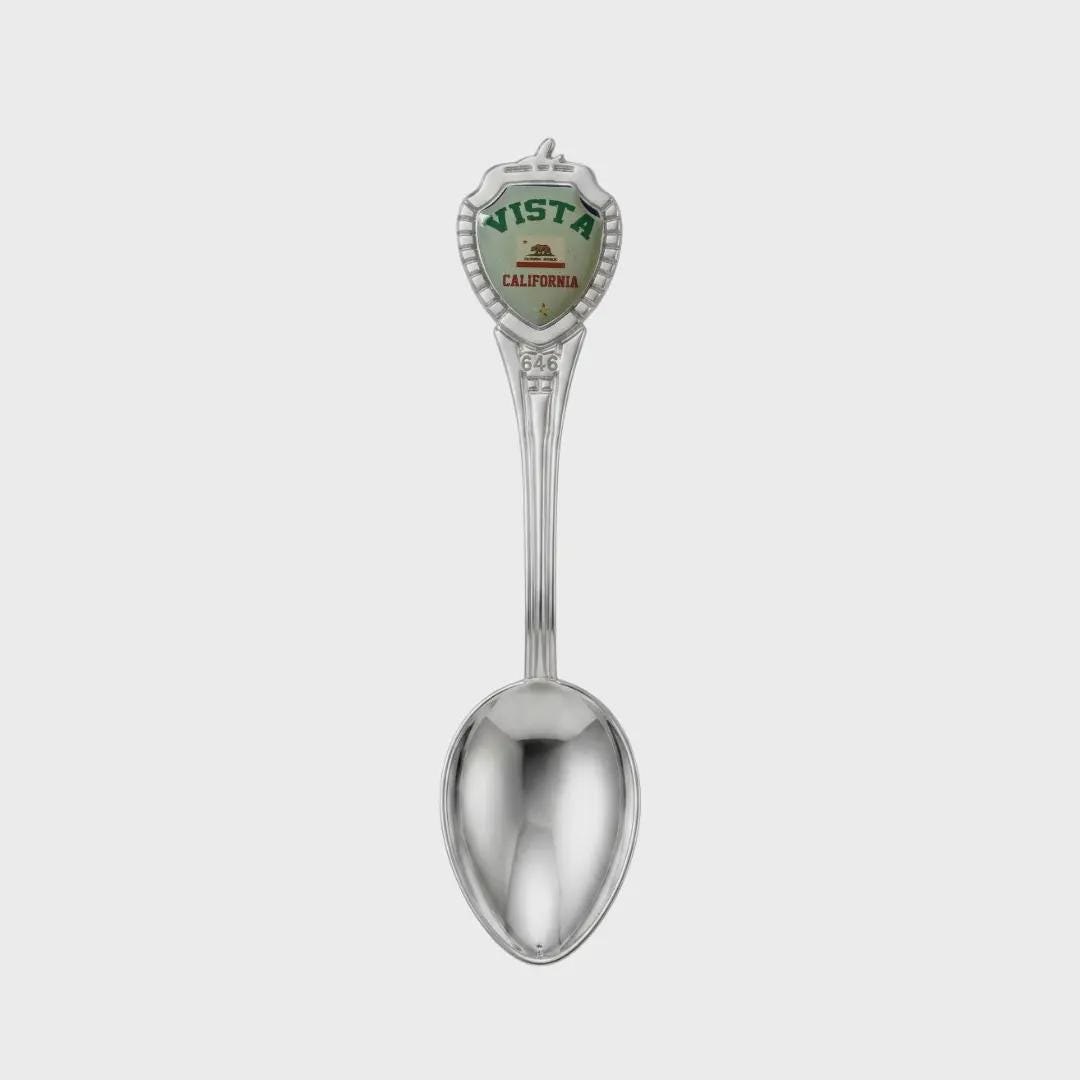 Vista California Mini Spoon Collectible Souvenir 3.4"