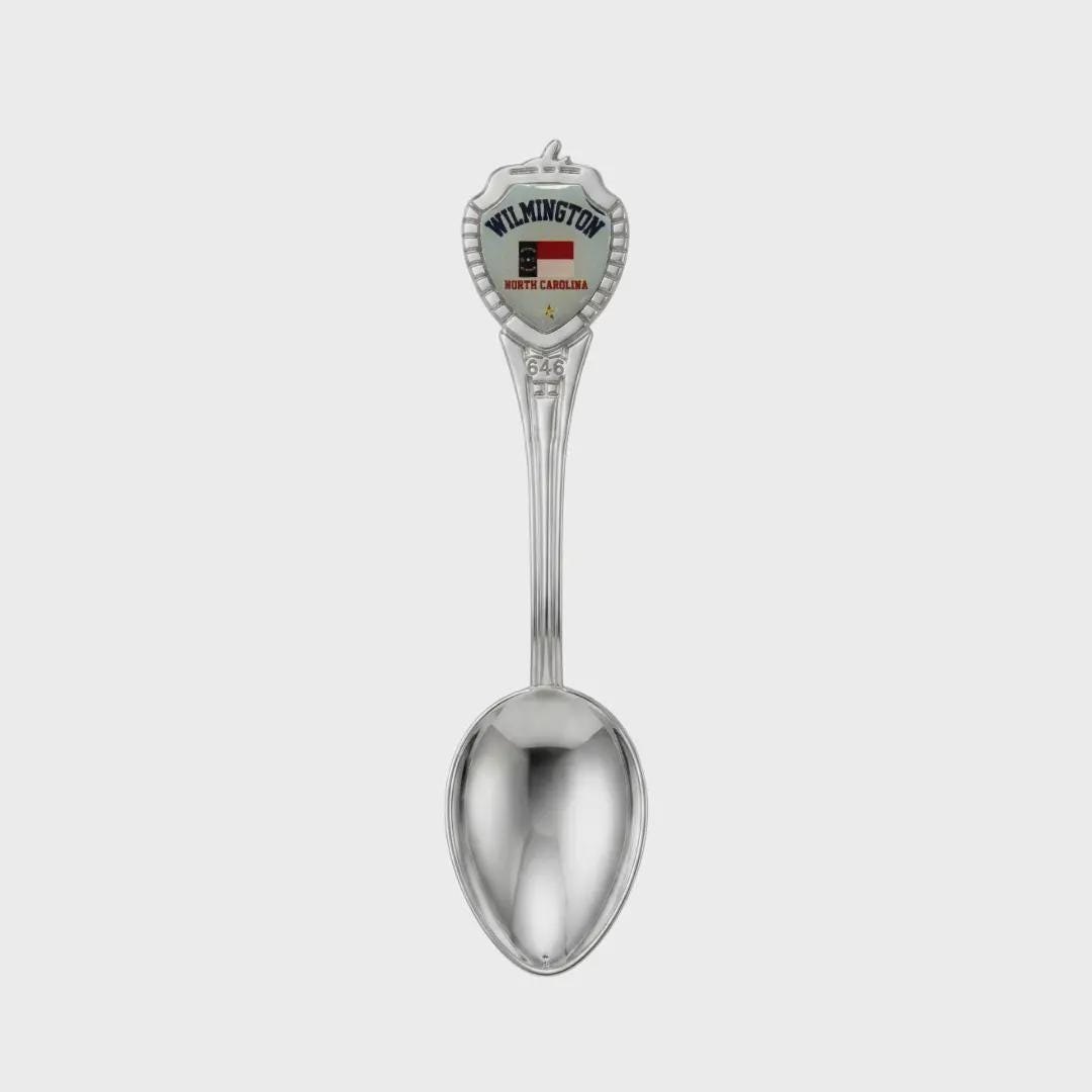 Wilmington North Carolina Mini Spoon Collectible Souvenir 3.4"