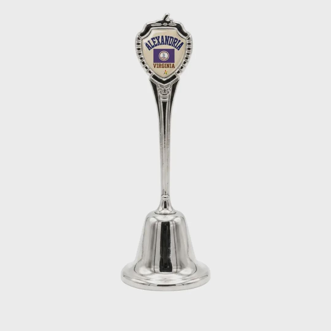 Alexandria Virginia Collectible Souvenir Metal Zinc Long Bell