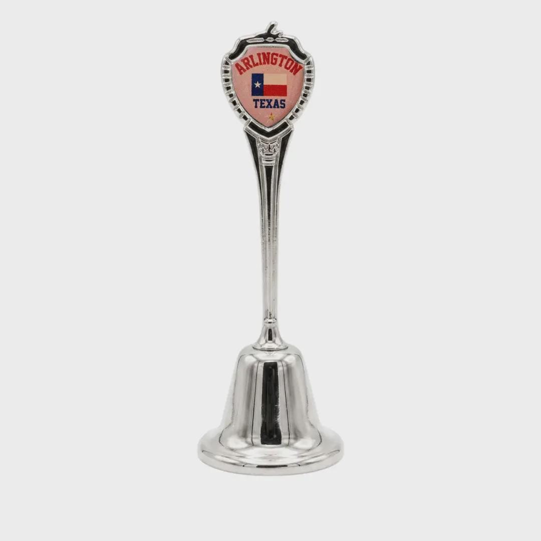 Arlington Texas Collectible Souvenir Metal Zinc Long Bell