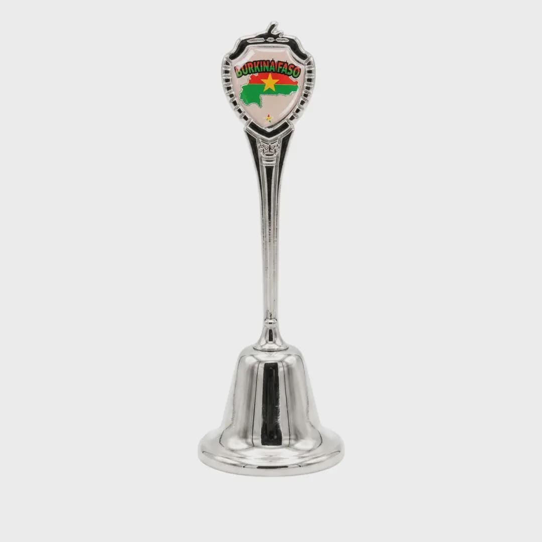 Burkina Faso Collectible Souvenir Metal Zinc Long Bell