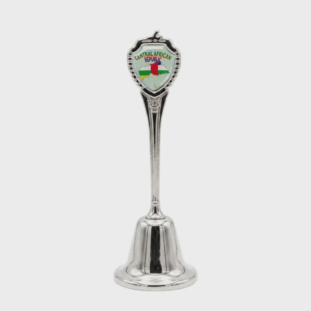 Central African Collectible Souvenir Metal Zinc Long Bell