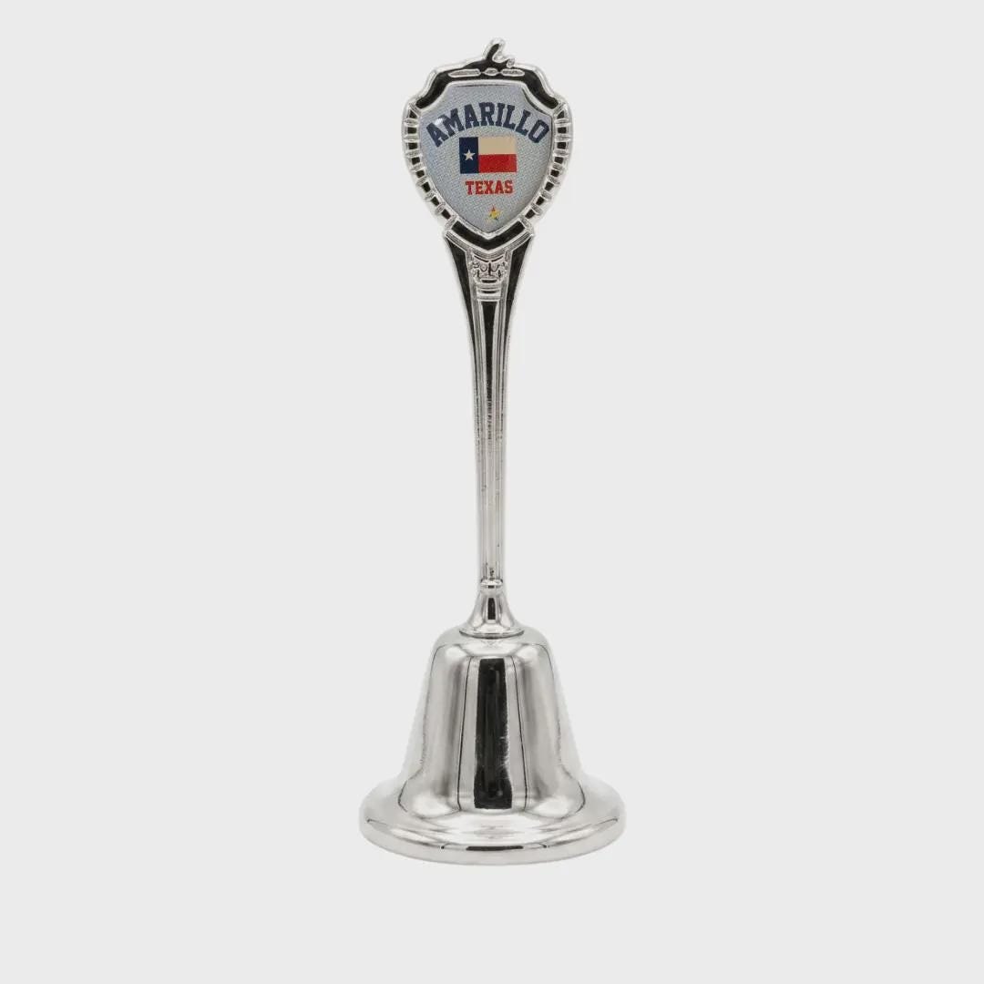 Amarillo Texas Collectible Souvenir Metal Zinc Long Bell