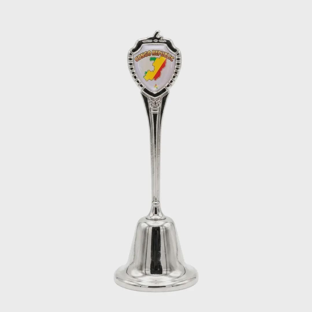 Congo Republic Collectible Souvenir Metal Zinc Long Bell