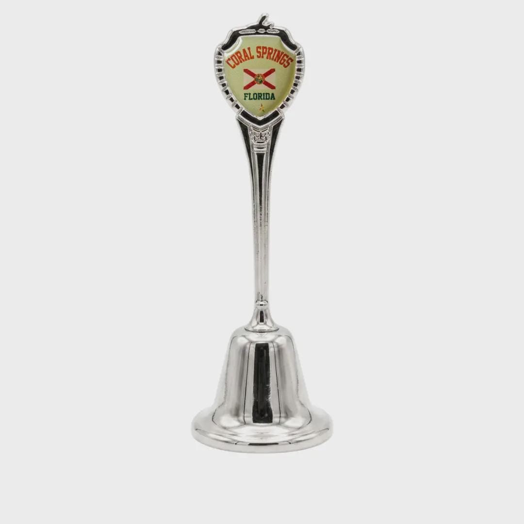 Coral Springs Florida Souvenir Metal Zinc Long Bell