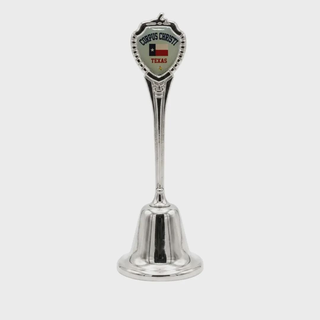 Corpus Christi Texas Souvenir Metal Zinc Long Bell