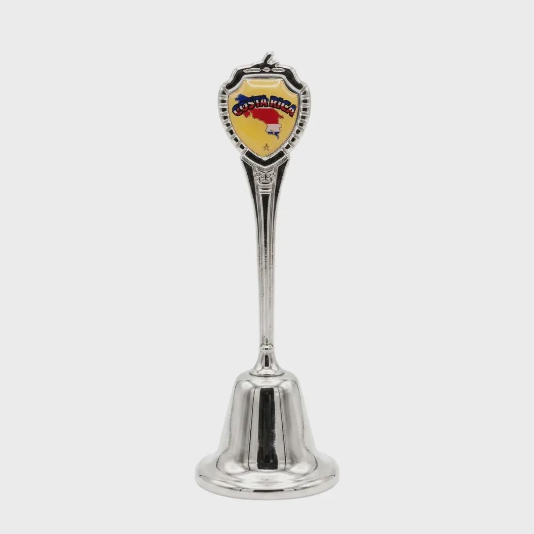 Costa Rica Collectible Souvenir Metal Zinc Long Bell