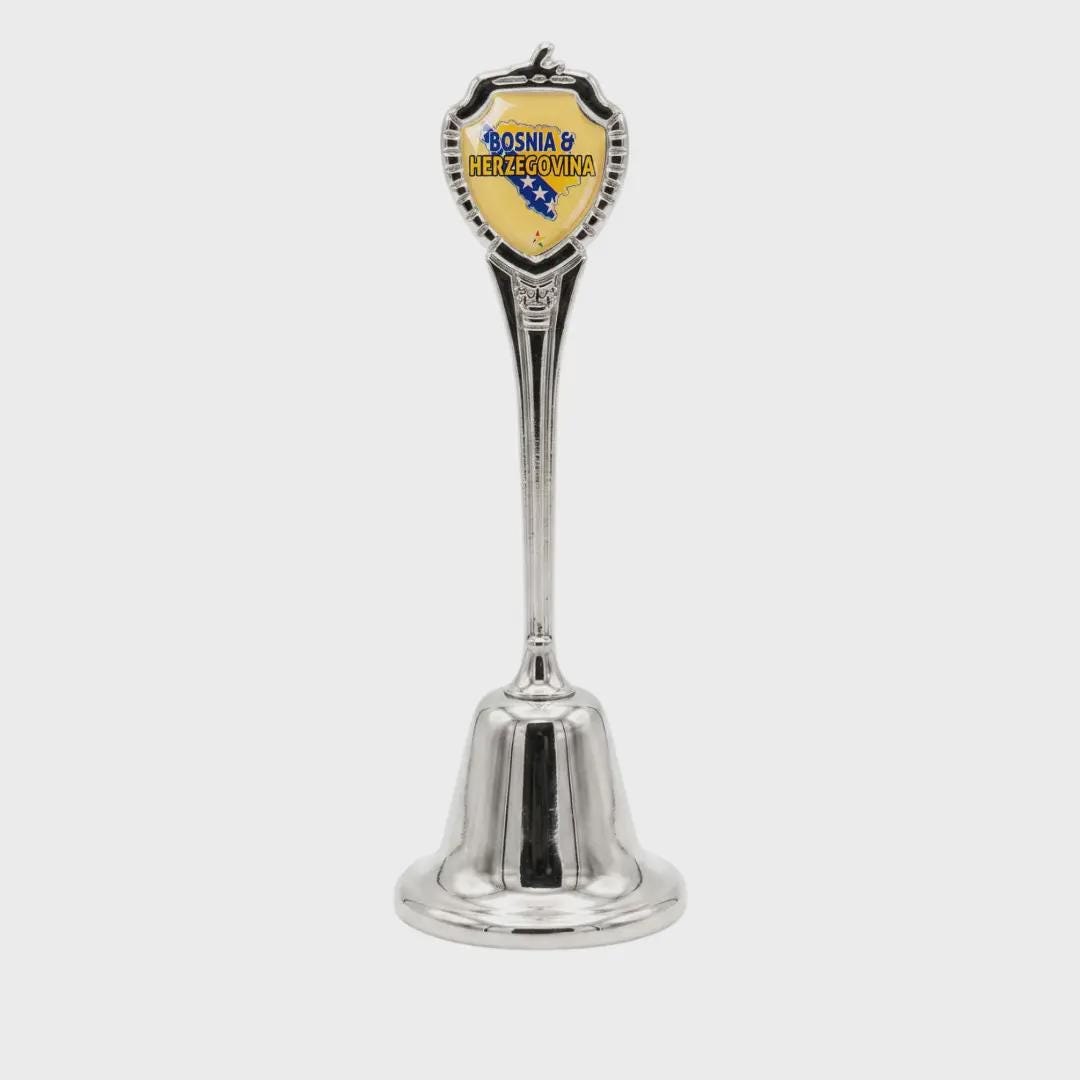 Bosnia & Herzegovina Souvenir Metal Zinc Long Bell