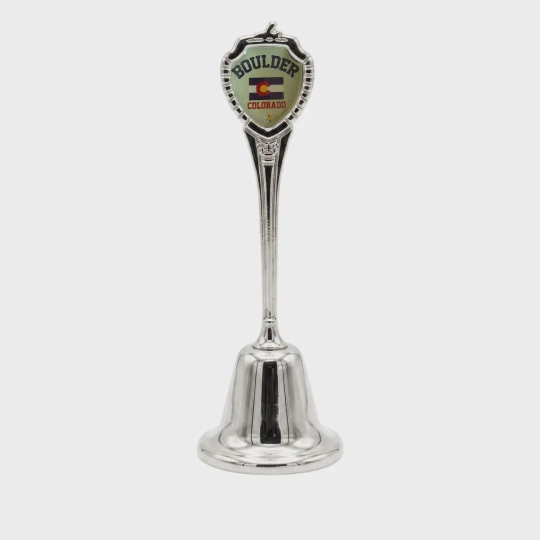 Boulder Colorado Collectible Souvenir Metal Zinc Long Bell