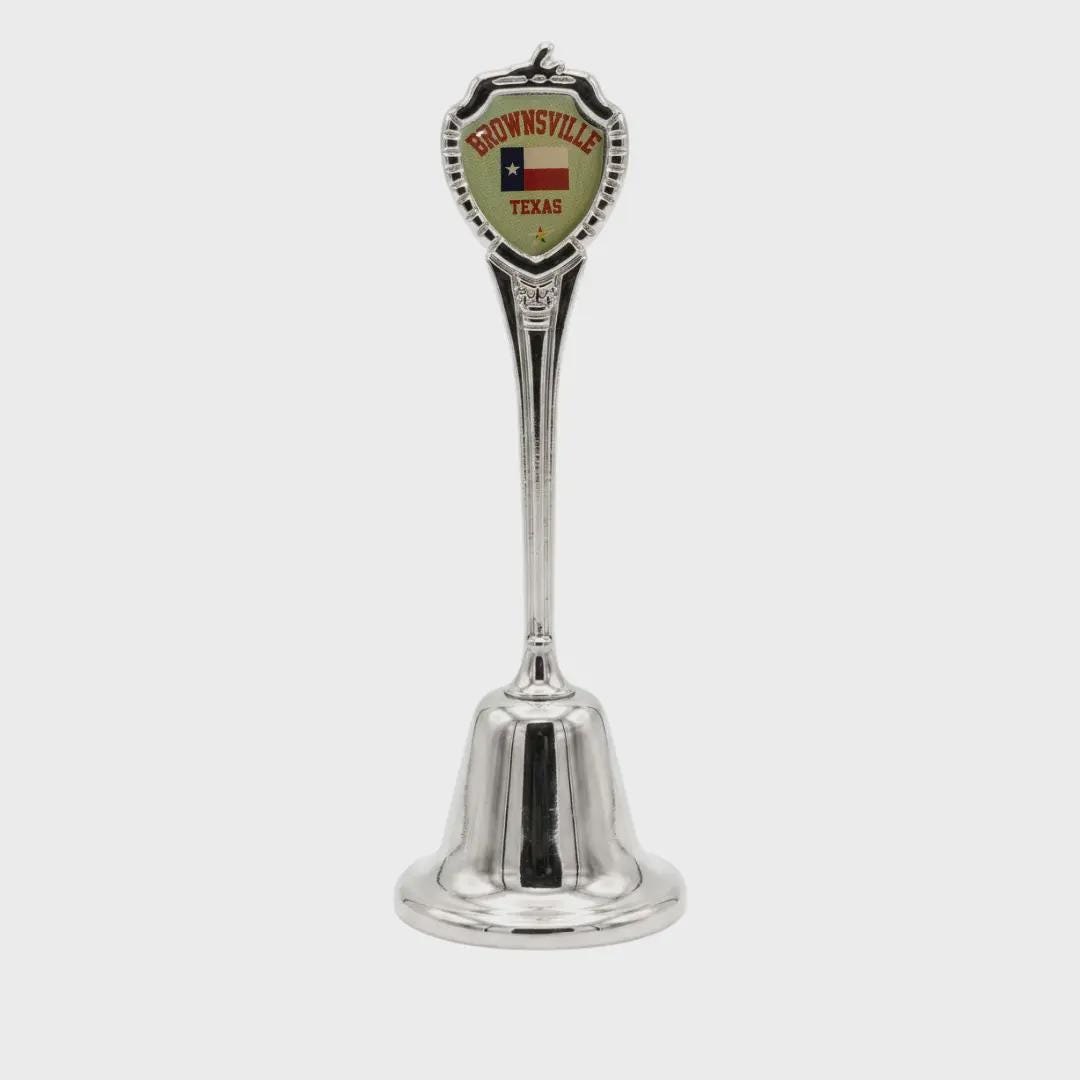 Brownsville Texas Collectible Souvenir Metal Zinc Long Bell